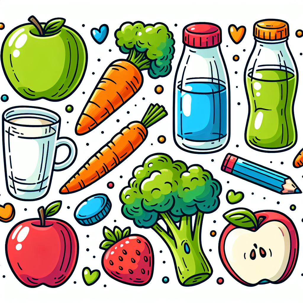 Tips Mewarnai Gambar Makanan dan Minuman Sehat untuk Anak